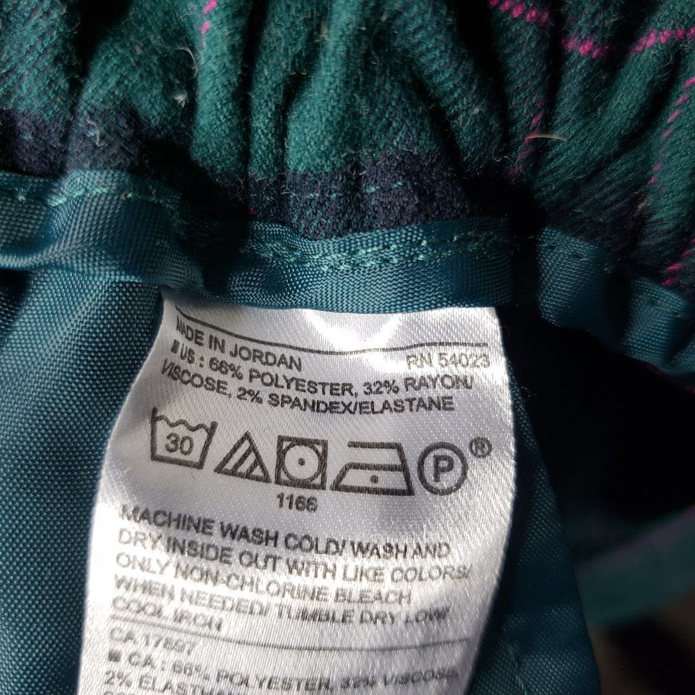 Banana Republic Pink/Green Plaid Academia Ankle Pants Sz 10 (1243) - Picture 7 of 7